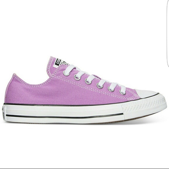 purple low top converse